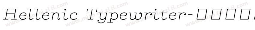 Hellenic Typewriter字体转换
